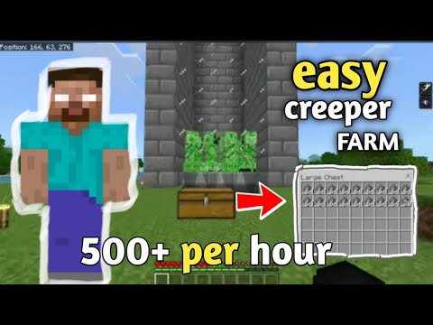 Insane Minecraft PE Creeper Farm!