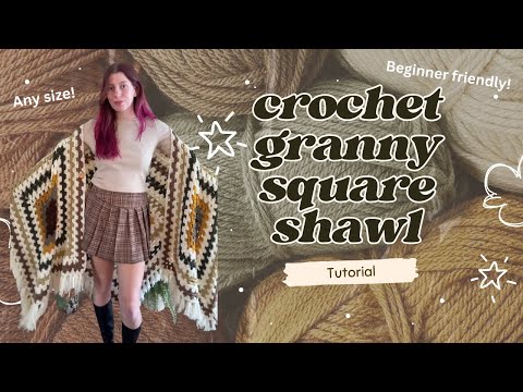 Crochet shawl tutorial: step by step tutorial for beginners