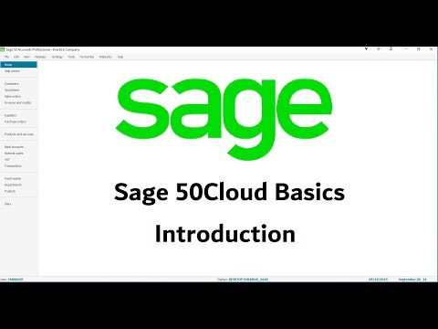 This video serves as the introductory lesson in a training series designed to teach the basics of using Sage 50 Cloud accounting software.