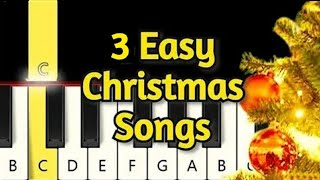 Download lagu 3 Very Easy Christmas Songs - Piano tutorial - Beginner mp3
