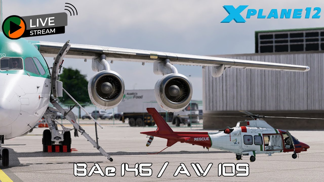 X-Plane 12 | Just Flight BAe 146 | X-Trident AW109 ✈️🚁