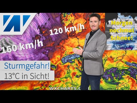 Orkanböen bis 160 km/h: Vor Europa zieht Sturm auf! Regen und  13 °C! ECMWF mit Weihnachts-Schnee!