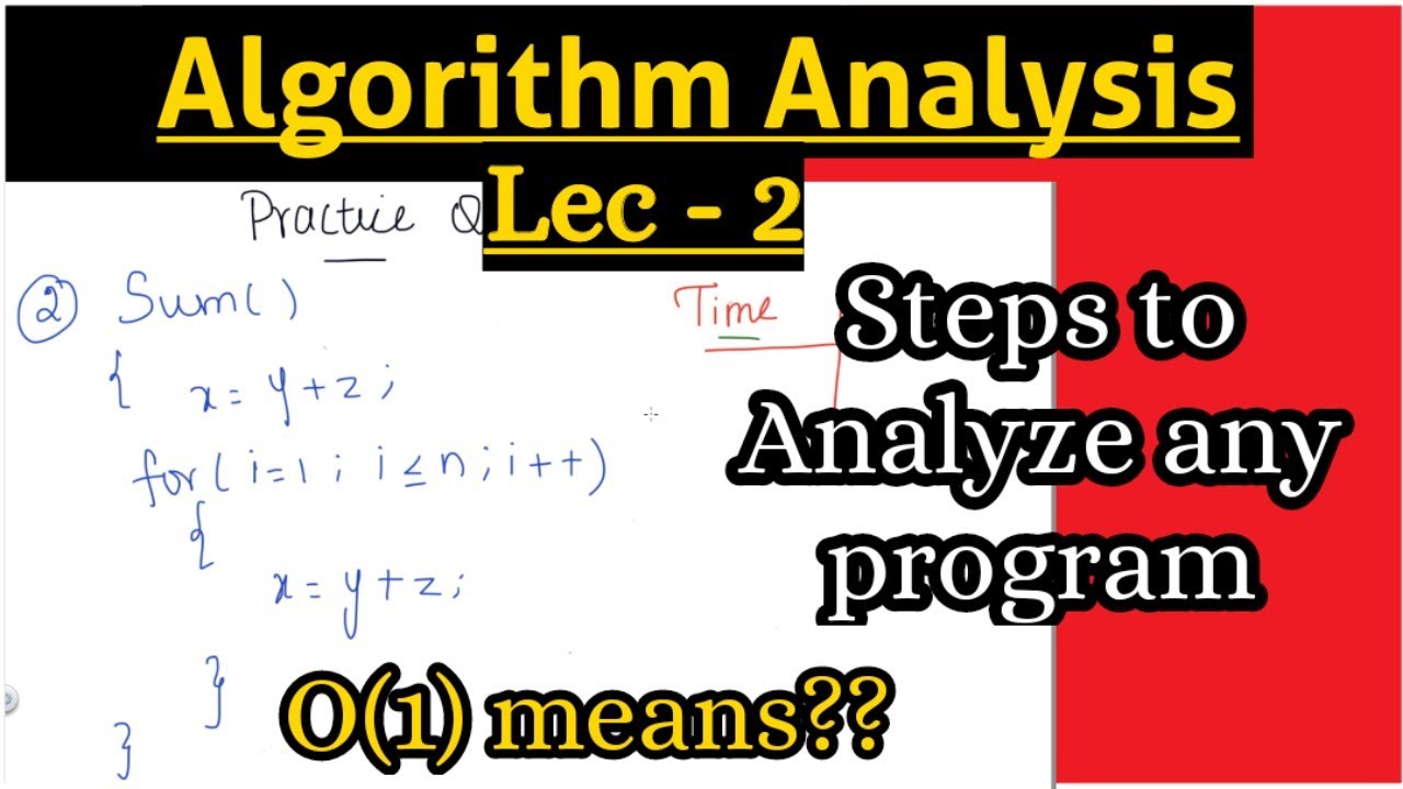 What is O(1)? | Algorithm Analysis - Lec 2 | Time & Space complexity | GATE & Interview | DAA