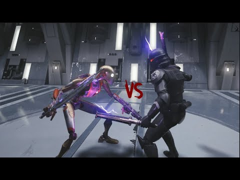 Star Wars Jedi Survivor: Commando Droid Vs Purge Trooper NPC Battle