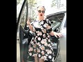 Driving In Floral Dress Nylon Stockings