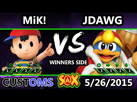 S@X 101 Customs - Jdawg (DeDeDe) VS. MiK! (Ness) SSB4 Tournament - Smash Wii U - Smash 4