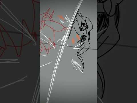 (Short version) Lunar vs azazel sword fight #animation