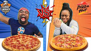 PIZZA HUT VS LITTLE CEASARS FOOD CHALLENGE