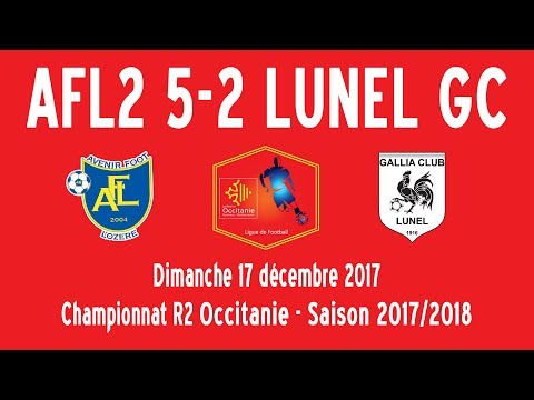 R2 : AVENIR FOOT LOZÈRE(2) 5-2 LUNEL GC (17/12/2017)