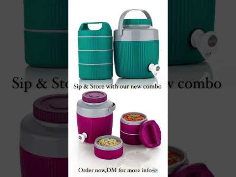 Plastic water jug Tiffin box Nekza Plast combo set