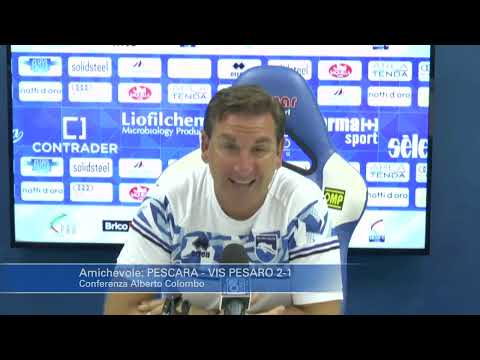 Amichevole: Pescara - Vis Pesaro 2-1. Conferenza Alberto Colombo