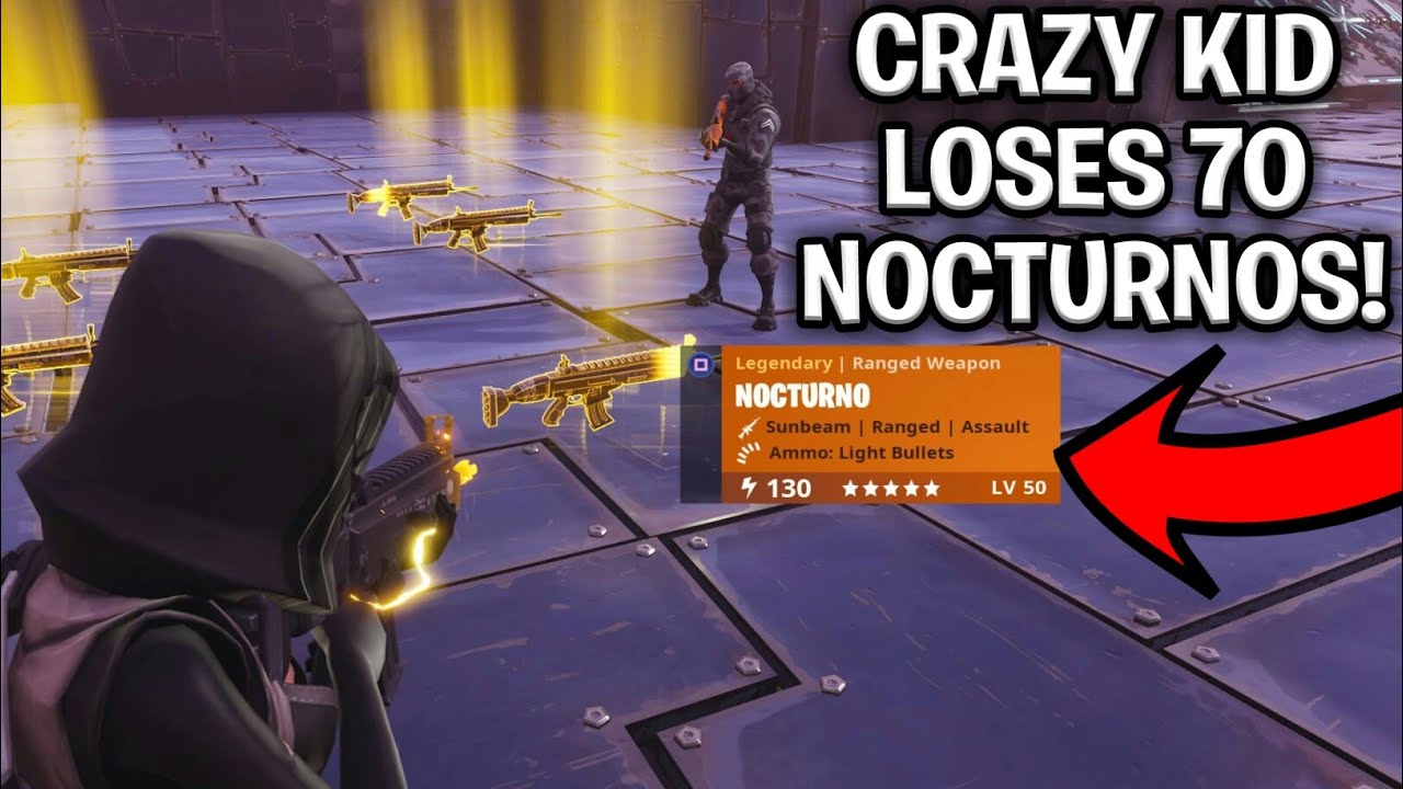 Crazy Noob Loses 70 Nocturnos! (Scammer Gets Scammed) Fortnite Save The World