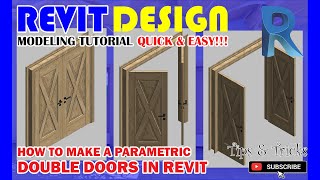 RD053. How to make Parametric Double Swing Doors in Revit.