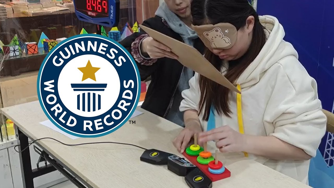 Tower of Hanoi WORLD RECORD! | Guinness World Records