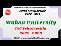 Wuhan University CSC Scholarship 2022-2023