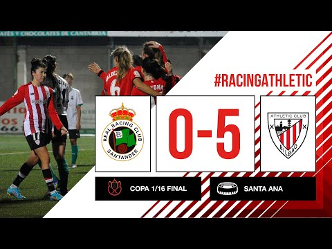 Imagen de portada del video ⚽ RESUMEN I Racing Féminas 0-5 Athletic Club I Copa de la Reina I 1/16 final