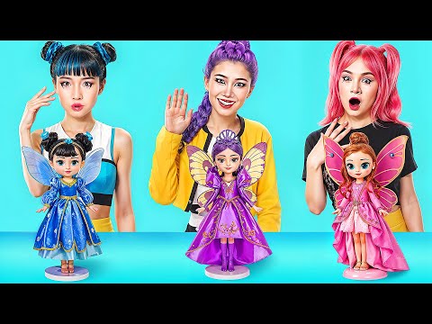 KPop Demon Hunters Makeover! Rumi, Zoey and Mira Dolls Dress Up To Princess Challenge