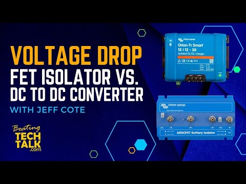 What Is the Voltage Drop for a DC to DC Converter Compared to a Fet Battery Isolator?