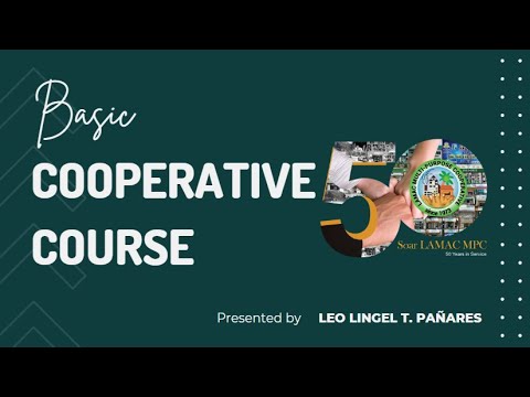 Basic Cooperative Course (Lamac Multi-Purpose Cooperative)