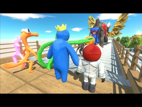 Rainbow Friends Pyramid Death Run - Animal Revolt Battle Simulator