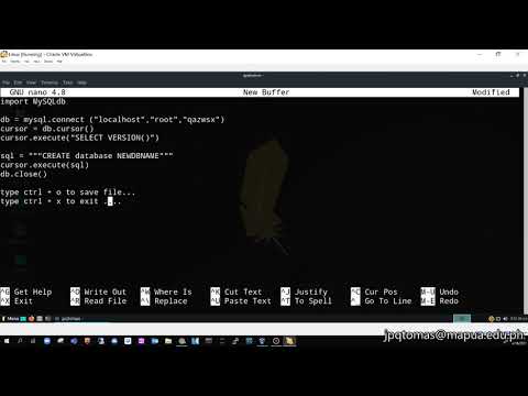 Part 2 - Simple Python script in creating MySQL Database