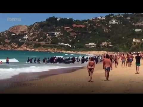Un bateau de migrants débarque sur une plage espagnole