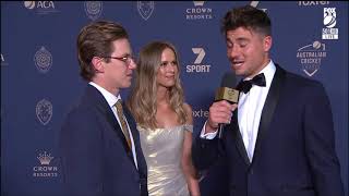 Marcus Stoinis & Adam Zampa - Red Carpet - Australian Cricket Awards 2020