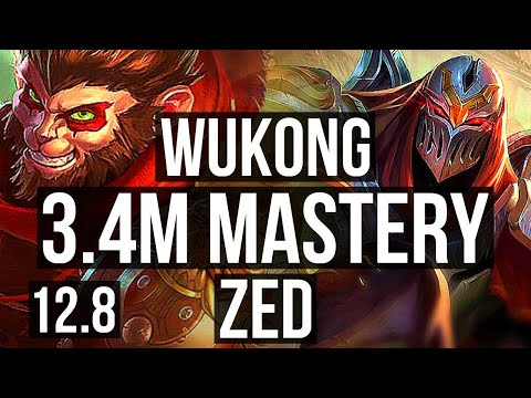 WUKONG vs ZED (MID) | 3.4M mastery, 1000+ games, 11/3/7 | EUW Master | 12.8