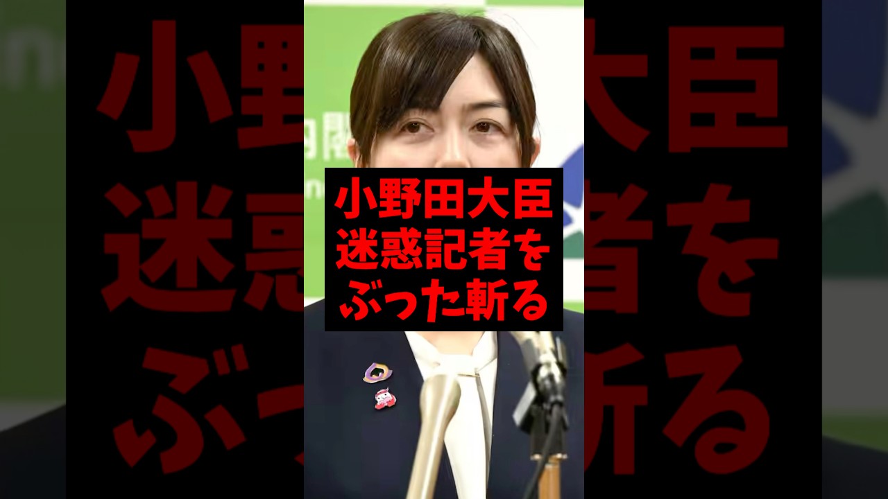 小野田大臣、迷惑記者をぶった斬るw