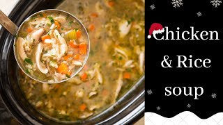 Slow Cooker Chicken & Rice Soup | Easy slow cooker soup :)
