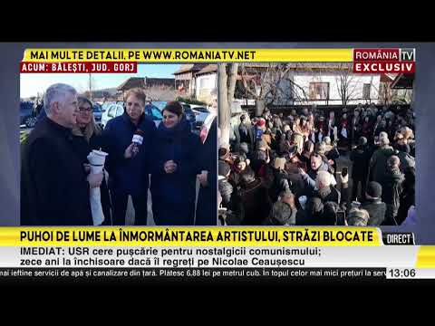 Puhoi de lume la înmormântarea artistului Olteniei Ion Drăgan