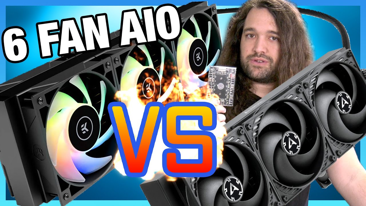 6-Fan EK AIO Elite D-RGB 360 Review vs. Lian Li Galahad, Arctic Liquid Freezer, & Air CPU Coolers