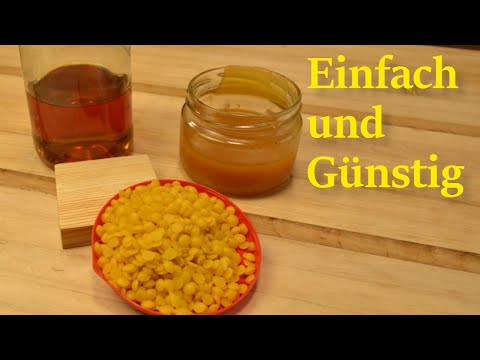 Holz Ölen und Wachsen, so mische ich mein Oberflächenfinish mit Leinen Öl/ Bienenwachs selbst.