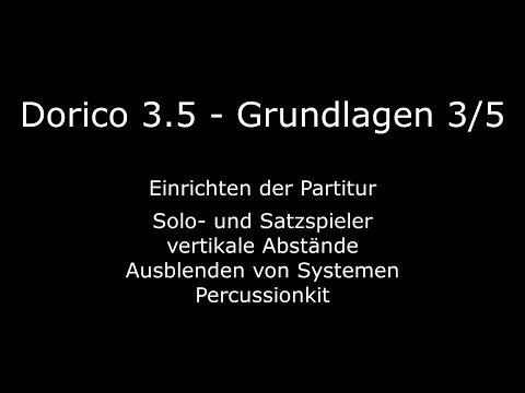 Dorico 3.5 Grundlagenkurs - Einrichten 3/5
