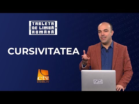 33. Tableta de limbă română - Cursivitatea