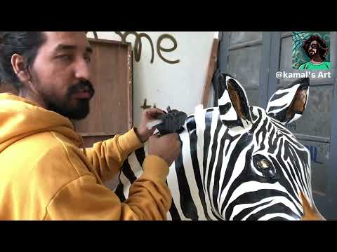Making process of Zebra Sculpture