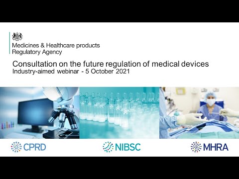 Recording of the medical devices consultation webinar – Industry 5 October 2021