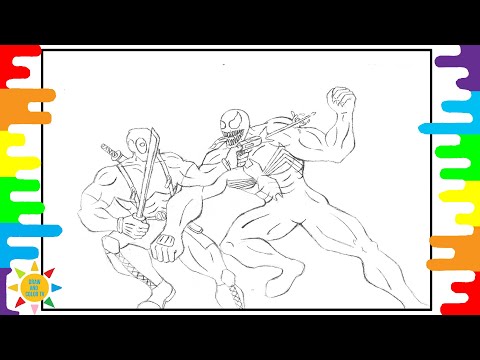 Deadpool VS Venom Coloring | Marvel Coloring | Spektrem - Shine [NCS Release]