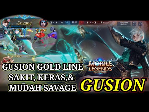 SAVAGE !!!??Gusion Wipe Out All Enemies!Build tersakit Fusion gold line!! MLBB