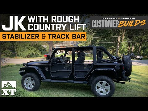 Rough Country Lift, Stabilizer & Track Bar on 2012 Jeep Wrangler JK | ExtremeTerrain Customer Builds