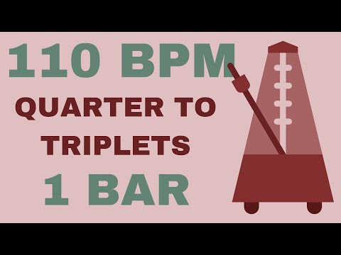 Metronome Click Track - 1 Bar Quarter to Triplet Notes 110 bpm - Smartronome