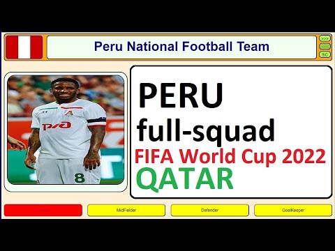 Peru national football team squad 2022 | Peruvian soccer players | FIFA world cup 2022, Qatar