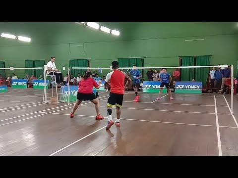 SAI PRATHEEK ASHWINI BHAT Vs KIRAN KUMAR NISCHITHA Mixed Doubles Finals State level match Bangalore