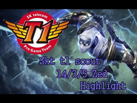 Skt t1 scout 14/3/5 Zed Highlight