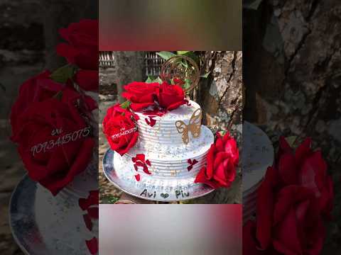 Anniversary Theme Cake #traditional #cake #cakedecorating #theme #anniversarycake #rose #dedicated