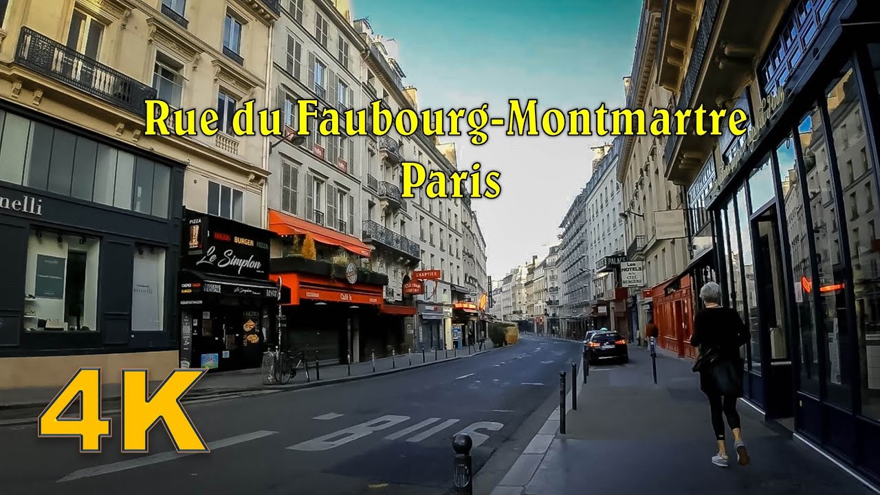 ???? Paris, France on Lockdown,??Walking tour - Rue du Faubourg-Montmartre