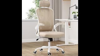 Best Ergonomic Office Chair with Headrest! | Farini Adjustable Lumbar Support & Flip-Up Armrests