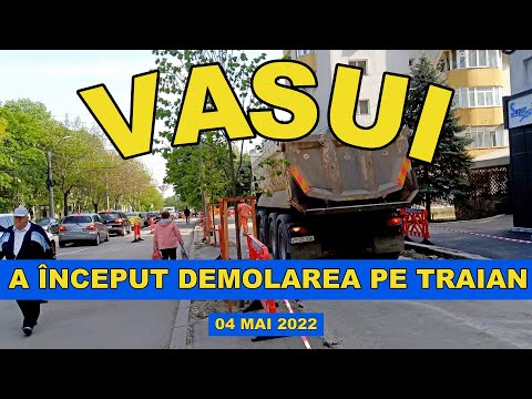 La VASLUI a inceput demolarea pe Traian video 4k mai 2022