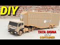 How To Make RC Hydraulic Tata Signa Car Carrier Container Truck From Cardboard And Homemade Ll DIY
