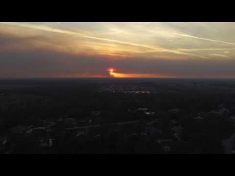 Drone, Sunset moon rise 03/10/2017 250 feet over the hood in Sebastian